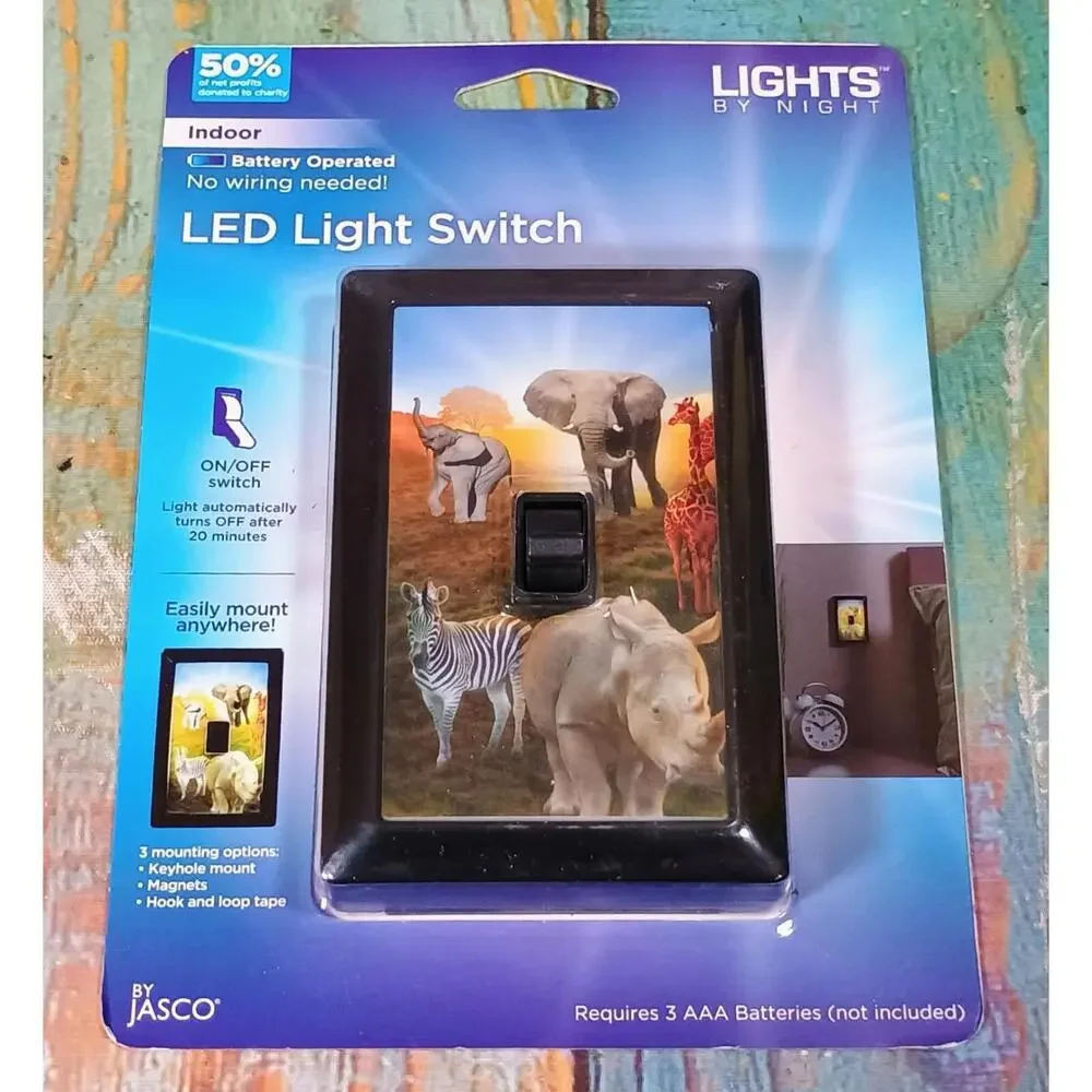 Lights By Night LED Light Switch - Battery Operated Indoor Light‎ Switch